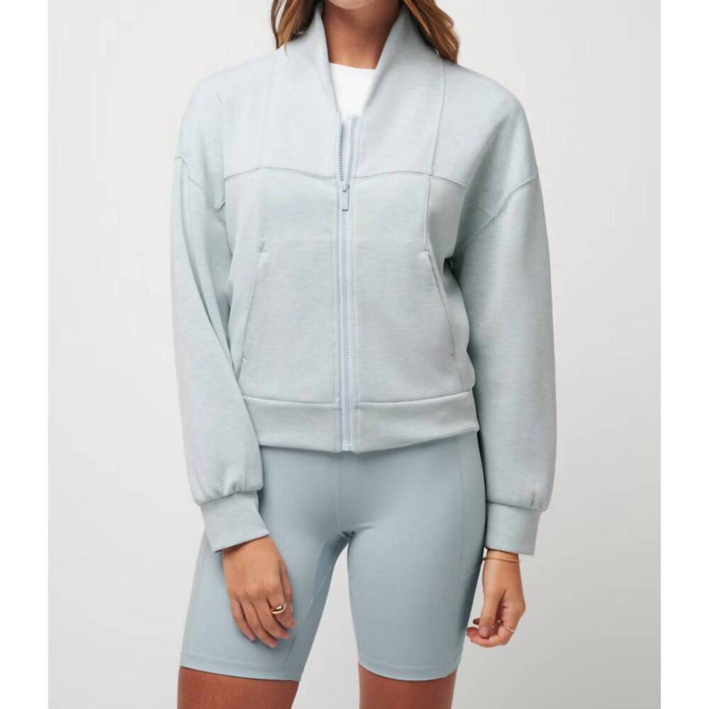 NEW TRAVISMATHEW tuscan night skyloft full zip jacket in heather celestial blue